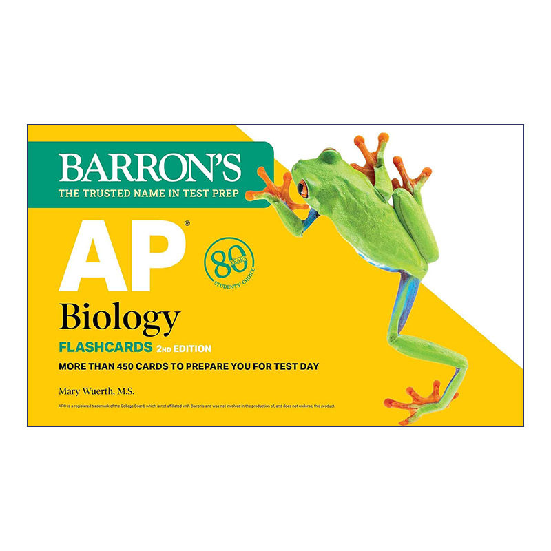 英文原版 AP Biology Flashcards Second Edition 巴朗AP生物学备考闪卡 更新版第2版 含环扣 英文版 进口英语原版书籍