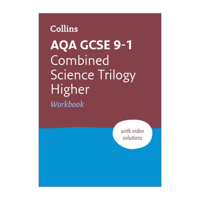 英文原版 Collins AQA GCSE 9-1 Combined Science Trilogy Higher Workbook 柯林斯英国初中GCSE考试综合科学进阶练习册