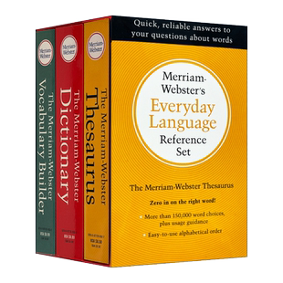 Merriam Webster s Dictionary 韦氏英语词典英英辞典字典 3本全套英文原版工具书进口正版韦氏三宝 词根字典同义词典