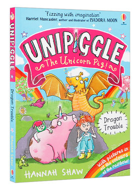 独角猪 龙的麻烦 英文原版 Usborne Unipiggle: Dragon Trouble 尤斯伯恩儿童全彩幽默搞笑章节桥梁书 英文版 进口英语原版书籍