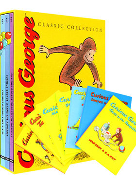 好奇猴乔治7本套装 英文原版绘本 Curious George 儿童英语启蒙故事书 廖彩杏书单 英文版进口原版书籍
