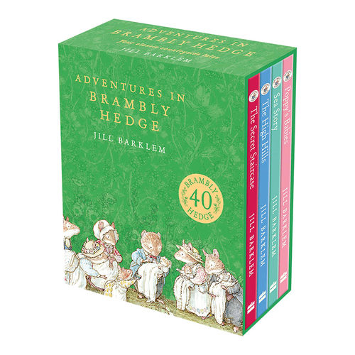 精装 英文原版 Adventures in Brambly Hedge 野蔷薇村的冒险故事4册套装 英文版 限量40周年纪念版 儿童英语绘本亲子阅读