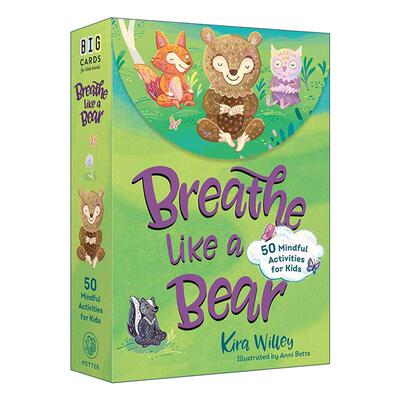 英文原版 Breathe Like a Bear Mindfulness Cards 像小熊一样呼吸 儿童正念益智游戏活动卡片 英文版 进口英语原版书籍