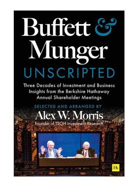 英文原版 Buffett and Munger Unscripted 巴菲特和芒格会议演讲稿 精装 英文版 进口英语原版书籍