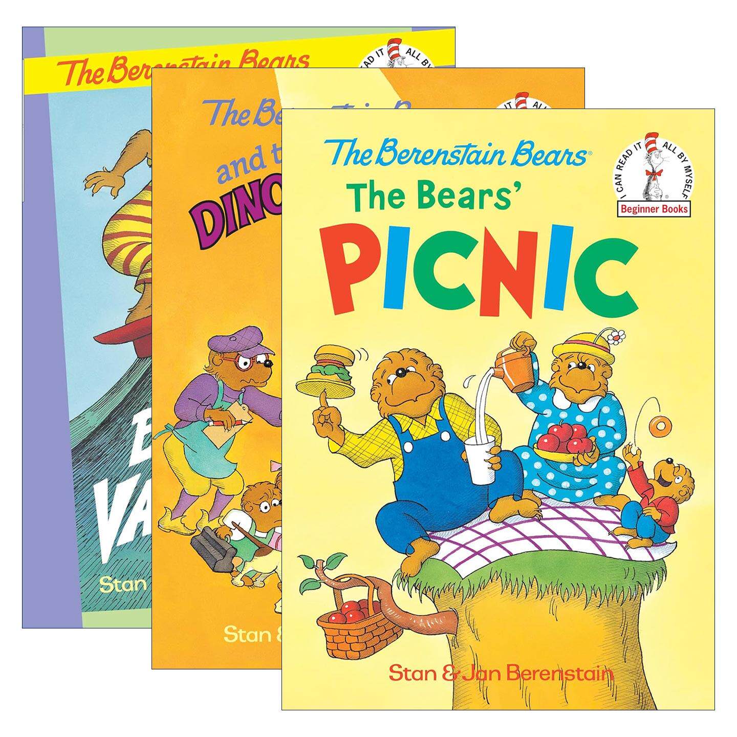 英文原版 Berenstain Bears贝贝熊精装系列3册 完美野餐 贝贝熊的假期 贝贝熊与丢失的恐龙骨头 儿童经典精装绘本进口英语原版书籍