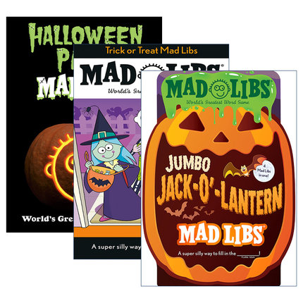 英文原版 Mad Libs-Halloween 万圣节主题系列 3册 疯狂填词游戏 不给糖果就捣蛋 南瓜灯 万圣节派对 英文版 进口英语原版书籍