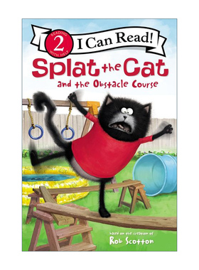 英文原版 I Can Read 2 Splat the Cat and the Obstacle Course 啪嗒猫系列分级读物 英文版 进口英语原版书籍