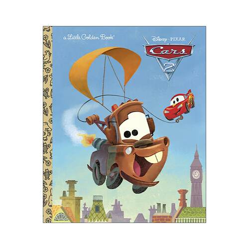 英文原版 Cars 2 Little Golden Book (Disney/Pixar Cars 2) 赛车总动员2 迪士尼 皮克斯 兰登书屋精装小金书 同名电影改编