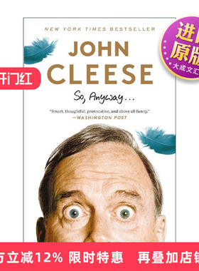 英文原版 So  Anyway... 所以 不管怎样… 英国喜剧大师John Cleese约翰·克里斯自传 英文版 进口英语原版书籍