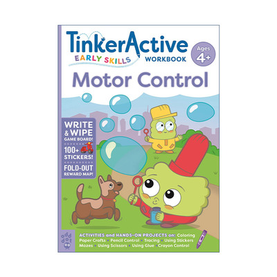 英文原版 TinkerActive Early Skills Motor Control Workbook Ages 4+ 早期技能运动控制练习册4岁以上 英文版 进口英语原版书籍
