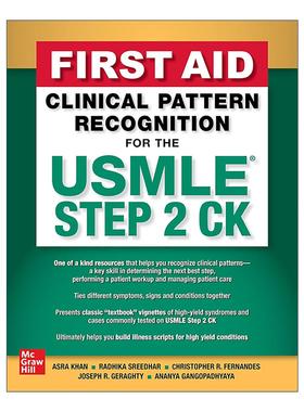 英文原版 First Aid Clinical Pattern Recognition For the Usmle Step 2 临床模式识别 精装 英文版 进口英语原版书籍