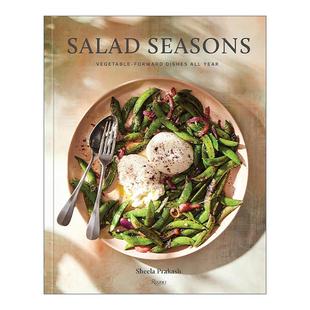 Sheela Salad 全年蔬菜前菜 英文原版 Prakash 进口英语原版 沙拉季 英文版 Seasons 书籍 节 精装 简单健康美食食谱