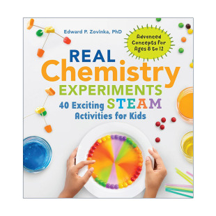 英文版 书籍 Experiments 化学实验 STEAM教育 真正 Chemistry Science 进口英语原版 英文原版 儿童科普百科活动书 Real
