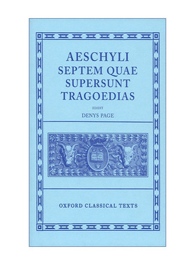 英文原版 Aeschylus Tragoediae 埃斯库罗斯 七部悲剧 牛津古典文本系列 精装 英文版 进口英语原版书籍