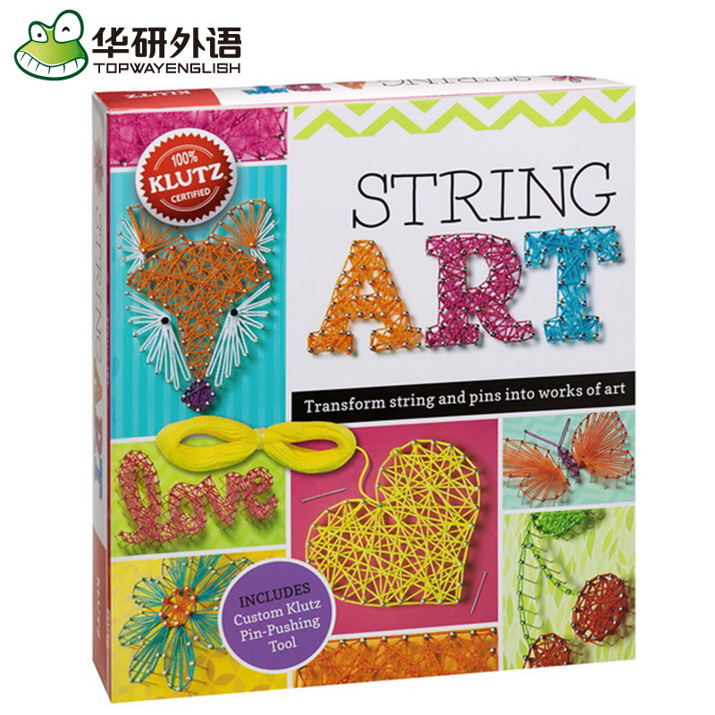 正版 Klutz String Art 创意手工艺术DIY 绳线艺术 英文原版玩具书 儿童益智图书玩具 手工制作礼盒 英文版进口书籍