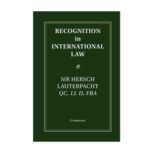承认 书籍 进口英语原版 英文版 赫希·劳特派特 国际法上 Law International Recognition 英文原版