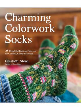 英文原版 Charming Colorwork Socks 英文版 进口英语原版书籍