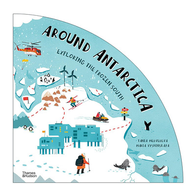 英文原版 Around Antarctica 南极洲探险 儿童自然百科知识绘本 精装 英文版 进口英语原版书籍