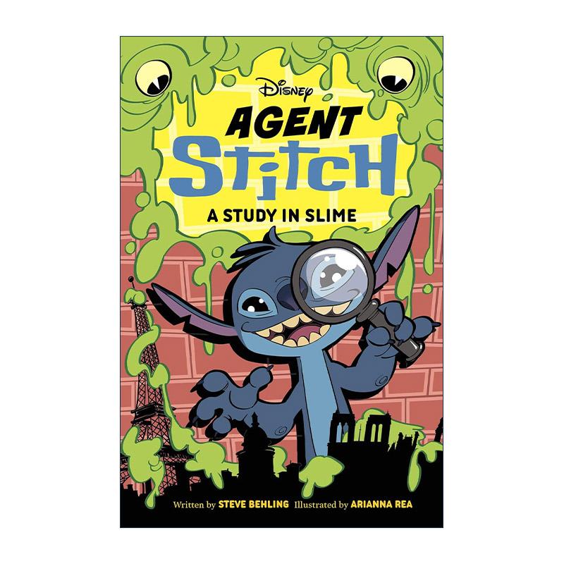 英文原版 Agent Stitch 01 A Study in Slime 探员史迪奇系列1 迪士尼儿童推理小说 星际宝贝史迪仔 精装 英文版进口英语原版书籍