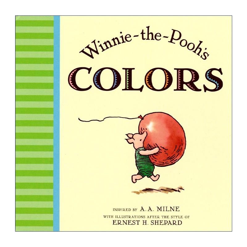 英文原版 Winnie the Pooh's Colors 小熊维尼 颜色 儿童启蒙认知绘本 纸板书 A. A. Milne 英文版 进口英语原版书籍