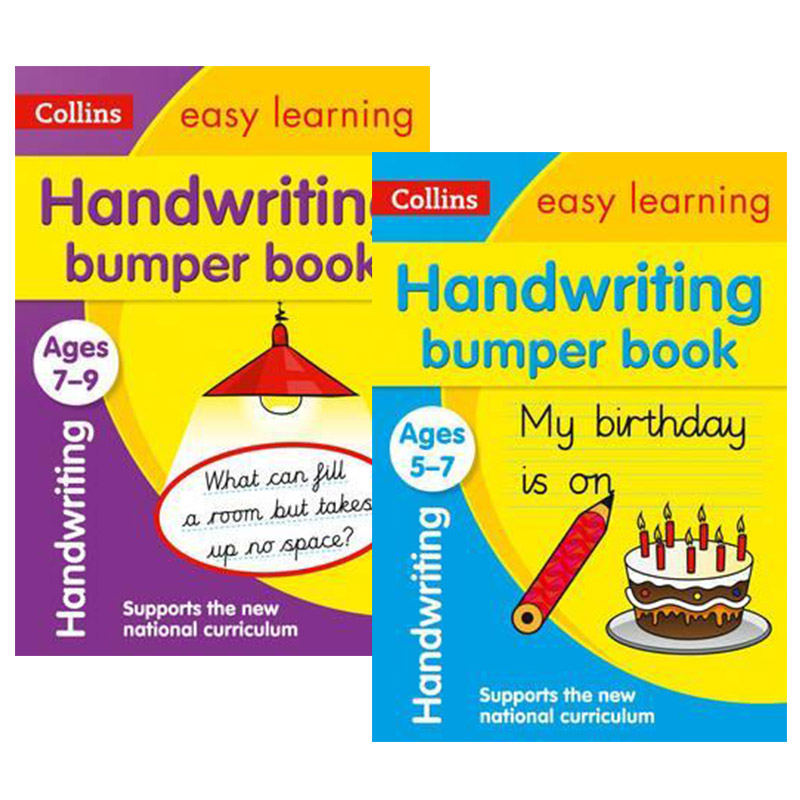 Collins Easy Learning KS2 Handwriting英文原版柯林斯易学儿童KS2英语书写练习册2册英国小学课外练习册英文版进口原版书籍