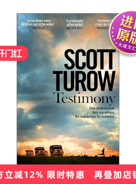 英文原版 Testimony 证词 悬疑犯罪小说 斯考特·杜罗 Scott Turow 英文版 进口英语原版书籍