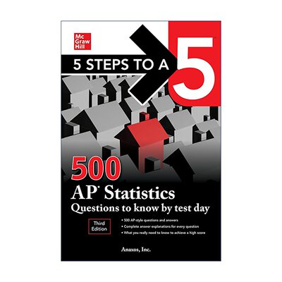 英文原版 5 Steps to a 5 500 AP Statistics Questions to Know by Test Day AP统计学500问 第3版 英文版 进口英语原版书籍