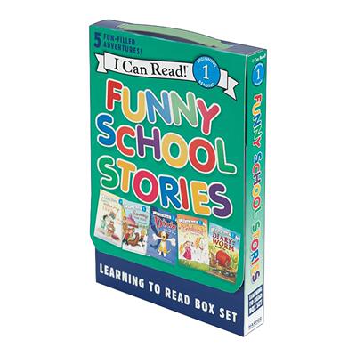 英文原版 Funny School Stories Learning to Read Box Set 有趣的校园故事 5册盒装 I can read level 1 英文版进口英语原版书籍