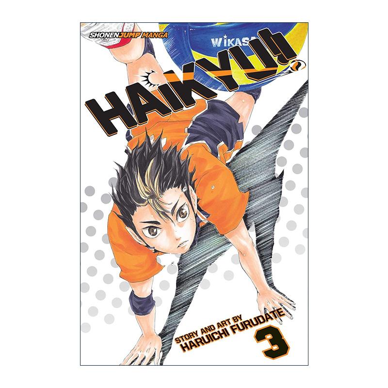 英文原版 Haikyu Vol.3 Go Team Karasuno 排球少年 漫画卷3 古馆春一 英文版 进口英语原版书籍