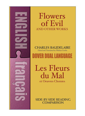 英文原版 Flowers of Evil and Other Works Les Fleurs du Mal et Oeuvres Choisies 恶之花与其他作品 英法双语版