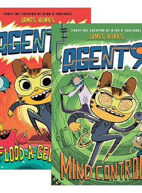英文原版 Agent 9 Book 9号间谍系列2册 全彩漫画绘本 纽约时报畅销作者James Burks 搞笑趣味图像式故事小说书 英文版 进口英语书