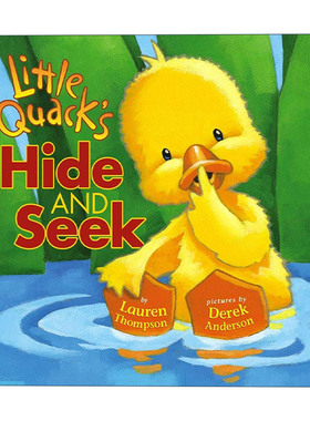 英文原版 Little Quack's Hide and Seek 小鸭子 捉迷藏 纸板书 英文版 进口英语原版书籍
