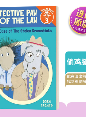 英文原版 Case of the Stolen Drumsticks Detective Paw of the Law Time to Read  Level 3 偷鸡腿案 英文版 进口英语原版书籍