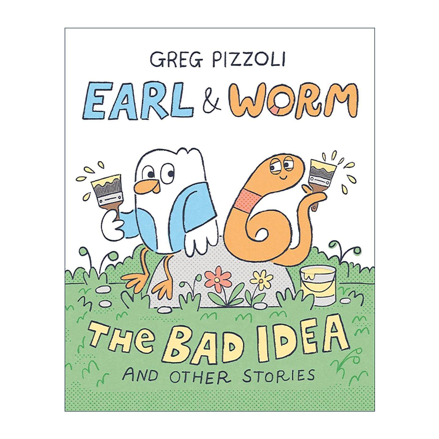 英文原版 Earl & Worm 01 The Bad Idea and Other Stories 厄尔与虫子系列1 坏主意 儿童精装绘本 章节桥梁故事书 Greg Pizzoli