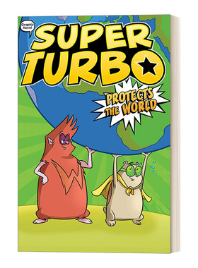 英文原版 Super Turbo Protects the World 仓鼠超人系列#4  彩页漫画书 英文版 进口英语原版书籍
