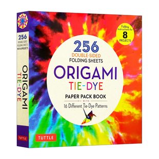 Dye 书籍 进口英语原版 扎染图案双面折纸256张 Origami Tie Tuttle Paper Patterns 英文版 英文原版 Pack Publishing Book