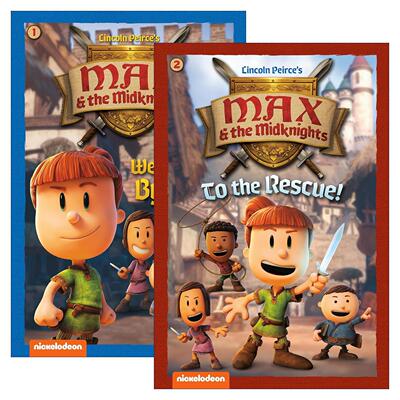 英文原版 Nickelodeon Max & the Midknights 麦克斯与中世纪骑士系列2册 儿童奇幻章节桥梁故事书 英文版 进口英语原版书籍