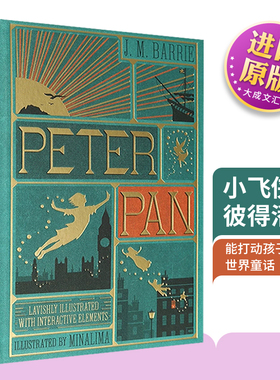 Peter Pan 英文原版立体书 小飞侠彼得潘 儿童文学经典之作 pop up book 英文版精装