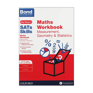 Maths SATs Measurement Years 进口英语书籍 and Stretch Workbook Geometry 英文原版 Skills Core Bond Statistics