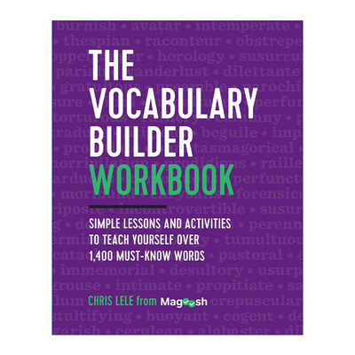 英文原版 The Vocabulary Builder Workbook 英语词汇练习册 自学超过1400个必须知道的单词 GRE托福词汇 英文版 进口英语原版书籍