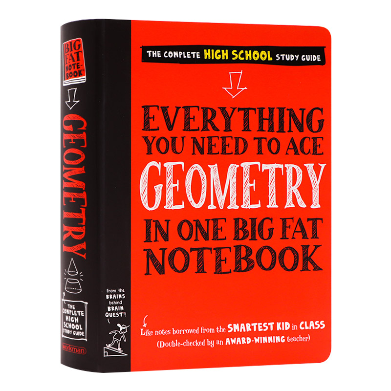 Everything You Need to Ace Geometry in One Big Fat Notebook 英文原版 美国少年中学生优等生学霸超级笔记 几何学 英文版书籍