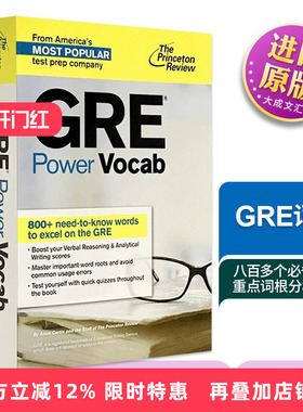 GRE Power Vocab 英文原版 GRE考试词汇 普林斯顿 Princeton 英语单词词汇书 全英文版