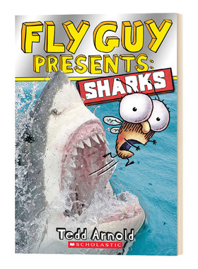 苍蝇小子 鲨鱼 英文原版 Fly Guy Presents Sharks Scholastic Reader, Level 2 学乐分级小读本2级 英文版 进口英语书籍儿童图书