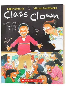 英文原版绘本 Class Clown 蒙施爷爷讲故事系列 Robert Munsch 幽默爆笑故事大开本 进口图书儿童图书