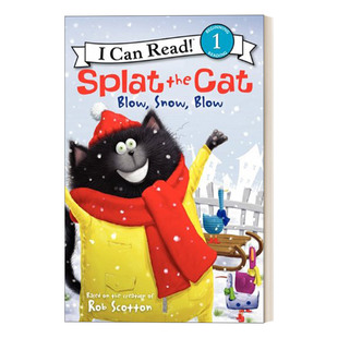 Blow Splat Cat 英文版 书籍 英文原版 1分级阅读 Snow the Read Can 啪嗒猫过圣诞节 进口英语原版 Level