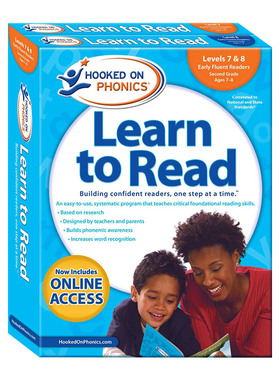 英文原版 Hooked on Phonics Learn to Read Levels 7&8 Complete 迷上语音学习阅读7-8级 英文版儿童英语辅导训练故事书进口书籍