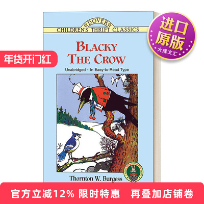英文原版 Blacky the Crow 桑顿 伯吉斯动物故事书 乌鸦布莱克的故事 英文版 进口英语原版书籍
