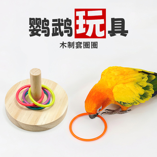 鹦鹉玩具专用智力解压啃咬虎皮牡丹玄风益智互动训练小鸟类木套圈