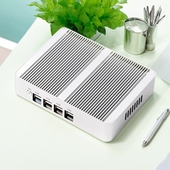 占美12代IntelN100四核迷你电脑静音小主机3屏4K高清办公家用HTPC