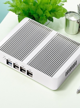 占美12代IntelN100四核迷你电脑静音小主机3屏4K高清办公家用HTPC